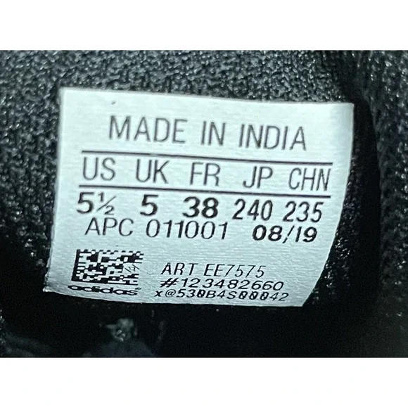 Adidas Stan Smith Shoes Womens 5.5 Black EE7575 Speckled Glitter Sole Sneakers - Picture 5 of 5